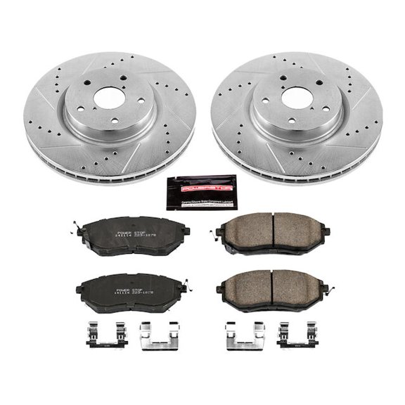 Front Brake Pad and Rotor Kit - Compatible with 2006 - 2007 Subaru B9 Tribeca