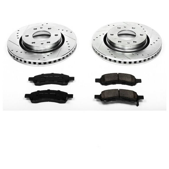 Front Brake Pad and Rotor Kit - Compatible with 2006 - 2008 Isuzu Ascender - Power Stop