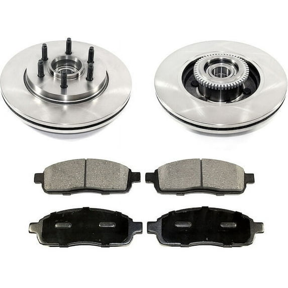 Front Brake Pad and Rotor Kit - Compatible with 2006 - 2008 Lincoln Mark LT RWD 2007