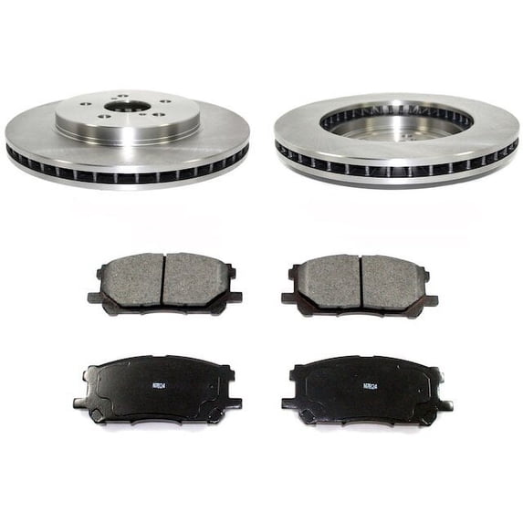 Front Brake Pad and Rotor Kit - Compatible with 2006 - 2008 RX400h 2007