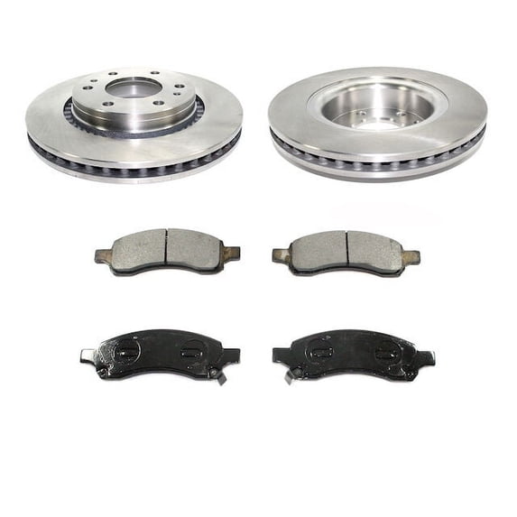 Front Brake Pad and Rotor Kit - Compatible with 2006 - 2009 Chevy Trailblazer 4.2L 6-Cylinder 2007 2008