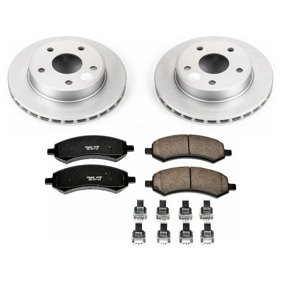 Front Brake Pad and Rotor Kit - Compatible with 2006 - 2009 Mitsubishi Raider 2007 2008
