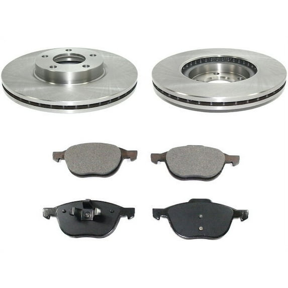 Front Brake Pad and Rotor Kit - Compatible with 2006 - 2010, 2012 - 2015 Mazda 5 2007 2008 2009 2013 2014