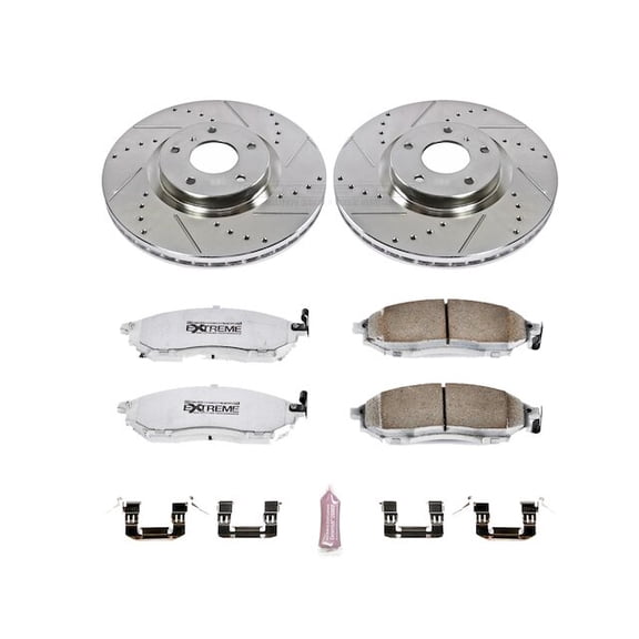 Front Brake Pad and Rotor Kit - Compatible with 2006 - 2010 INFINITI M35 2007 2008 2009