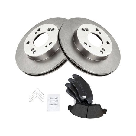 Front Brake Pad and Rotor Kit - Compatible with 2006 - 2011 Honda Civic Hybrid 2007 2008 2009 2010