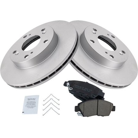 Front Brake Pad and Rotor Kit - Compatible with 2006 - 2011 Honda Civic Hybrid 2007 2008 2009 2010