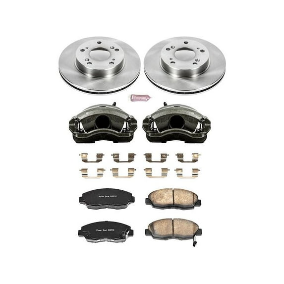 Front Brake Pad and Rotor Kit - Compatible with 2006 - 2011 Honda Civic Sedan - Power Stop