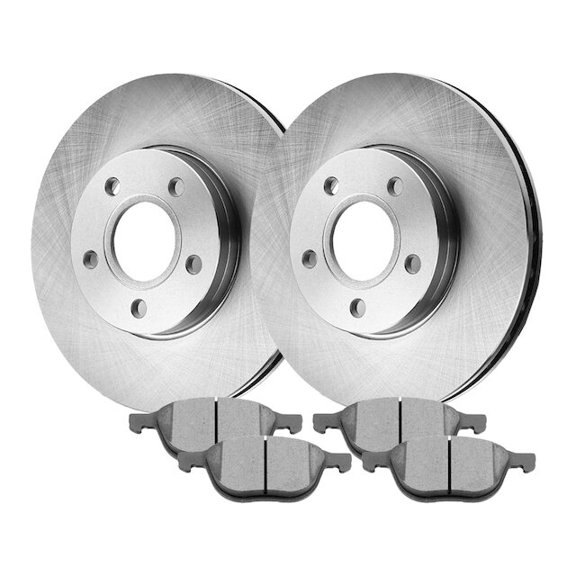 Front Brake Pad and Rotor Kit - Compatible with 2006 - 2013 Volvo C70 2007 2008 2009 2010 2011 2012