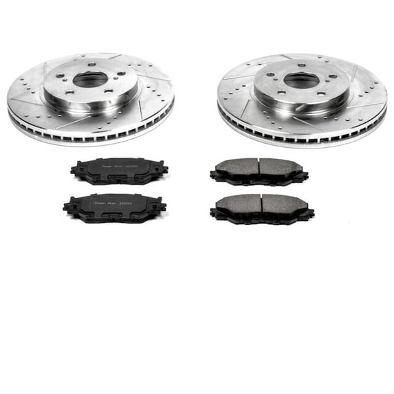 Front Brake Pad and Rotor Kit - Compatible with 2006 - 2015 Lexus IS250 - Power Stop