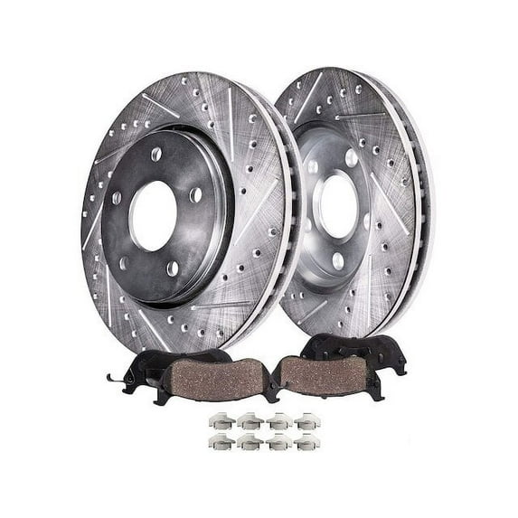 Front Brake Pad and Rotor Kit - Compatible with 2007 - 2008 BMW 328xi Base