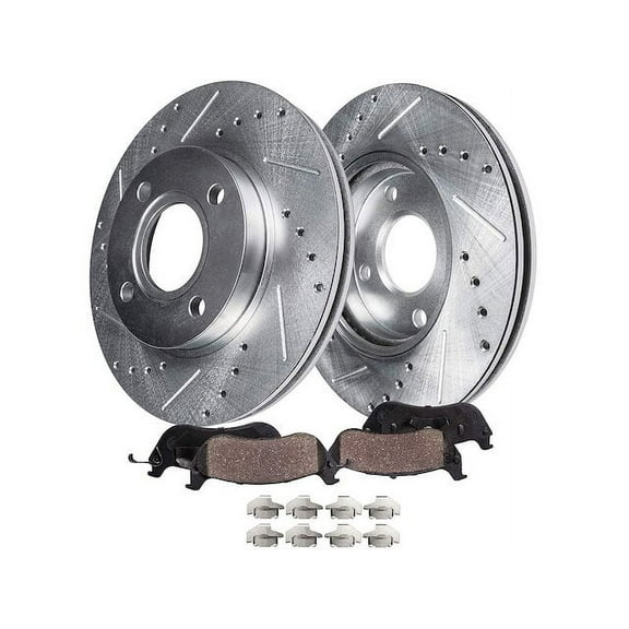Front Brake Pad and Rotor Kit - Compatible with 2007 - 2008 Honda Fit