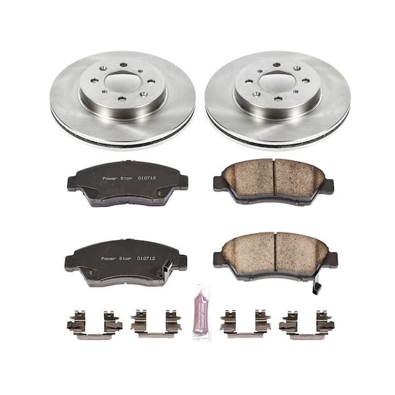 Front Brake Pad and Rotor Kit - Compatible with 2007 - 2008 Honda Fit