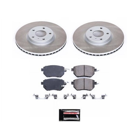 Front Brake Pad and Rotor Kit - Compatible with 2007 - 2008 Nissan Maxima
