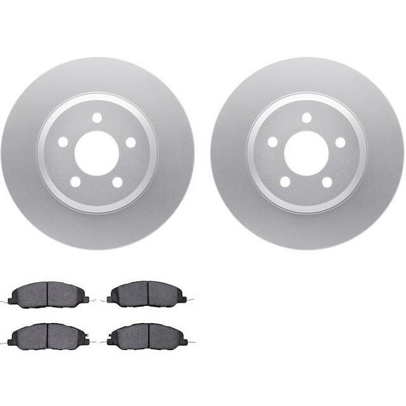 Front Brake Pad and Rotor Kit - Compatible with 2007 - 2009, 2012 - 2014 Ford Mustang - Dynamic Friction