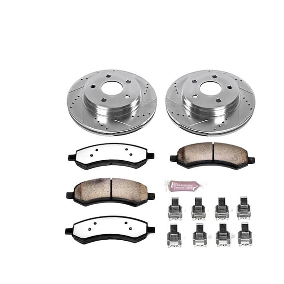Front Brake Pad and Rotor Kit - Compatible with 2007 - 2009 Chrysler Aspen 2008