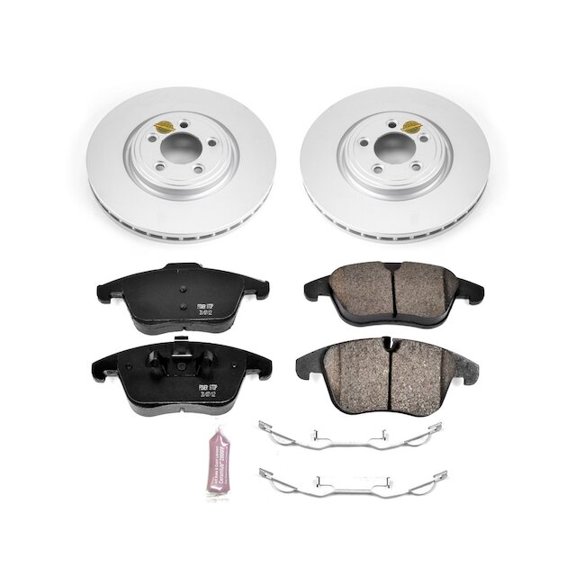 Front Brake Pad and Rotor Kit - Compatible with 2007 - 2009 Jaguar XK 2008