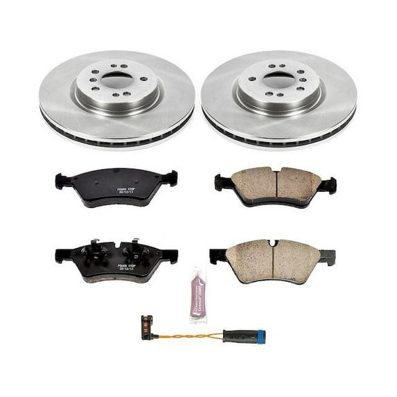 Front Brake Pad and Rotor Kit - Compatible with 2007 - 2009 Mercedes-Benz ML320 - Power Stop