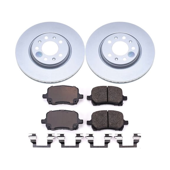 Front Brake Pad and Rotor Kit - Compatible with 2007 - 2010 Saturn Sky - Power Stop