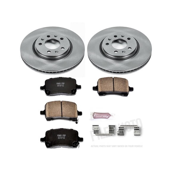 Front Brake Pad and Rotor Kit - Compatible with 2007 - 2010 Saturn Sky - Power Stop