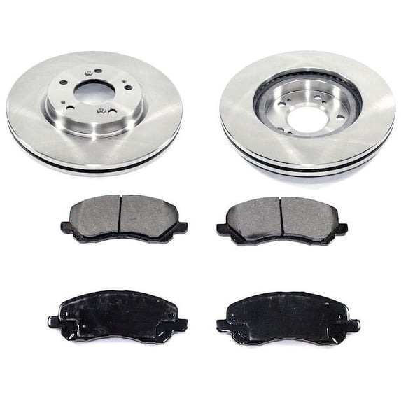 Front Brake Pad and Rotor Kit - Compatible with 2007 - 2012 Dodge Caliber 2008 2009 2010 2011