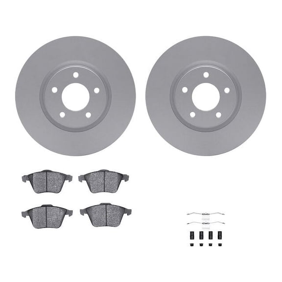 Front Brake Pad and Rotor Kit - Compatible with 2007 - 2013 Mazda 3 Mazdaspeed 2.3L 4-Cylinder - Dynamic Friction