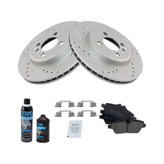 Front Brake Pad and Rotor Kit - Compatible with 2007 - 2015 Mini Cooper 1.6L 4-Cylinder Naturally Aspirated DOHC 2008 2009 2010 2011 2012 2013 2014