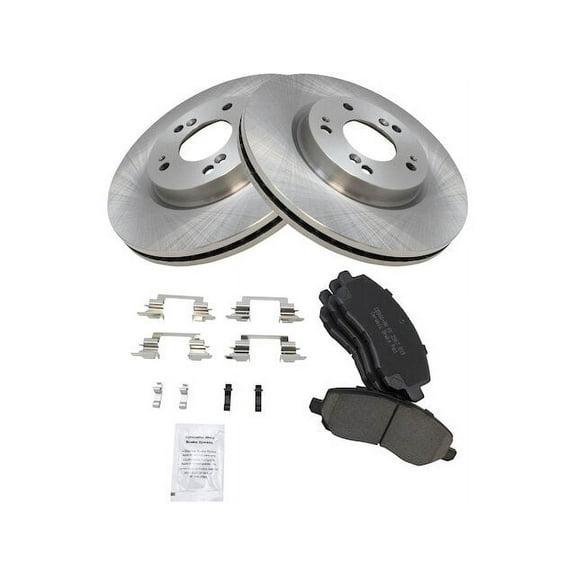 Front Brake Pad and Rotor Kit - Compatible with 2007 - 2017 Jeep Patriot 2008 2009 2010 2011 2012 2013 2014 2015 2016