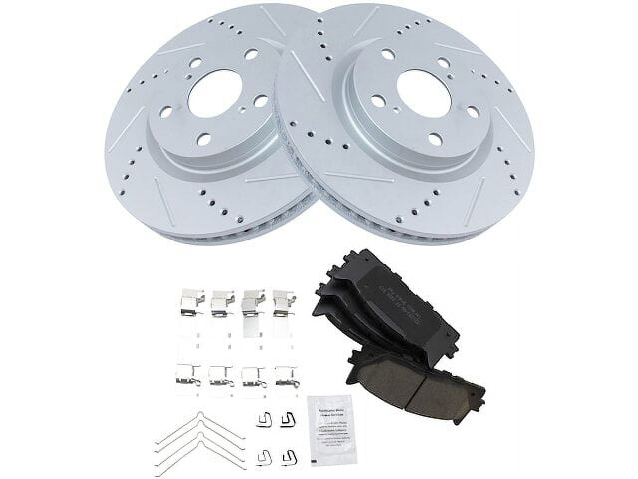 Front Brake Pad and Rotor Kit Compatible with 2007 2017 Toyota