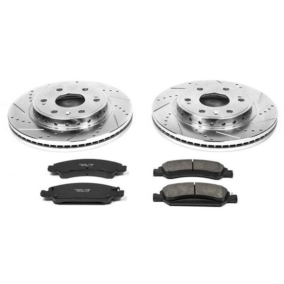 Front Brake Pad and Rotor Kit - Compatible with 2007 - 2020 Chevrolet Tahoe - Power Stop