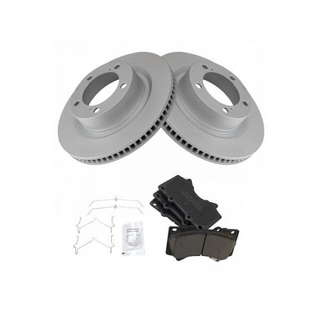Front Brake Pad and Rotor Kit - Compatible with 2007 - 2021 Toyota Tundra 2008 2009 2010 2011 2012 2013 2014 2015 2016 2017 2018 2019 2020