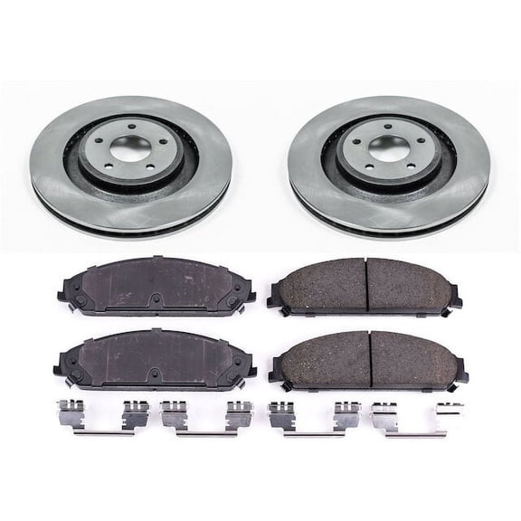 Front Brake Pad and Rotor Kit - Compatible with 2008 - 2009 Dodge Caliber SRT-4 - Power Stop