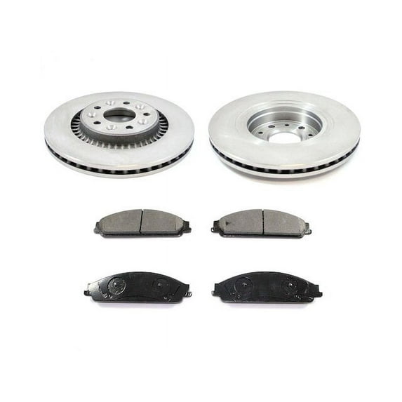 Front Brake Pad and Rotor Kit - Compatible with 2008 - 2009 Ford Taurus X