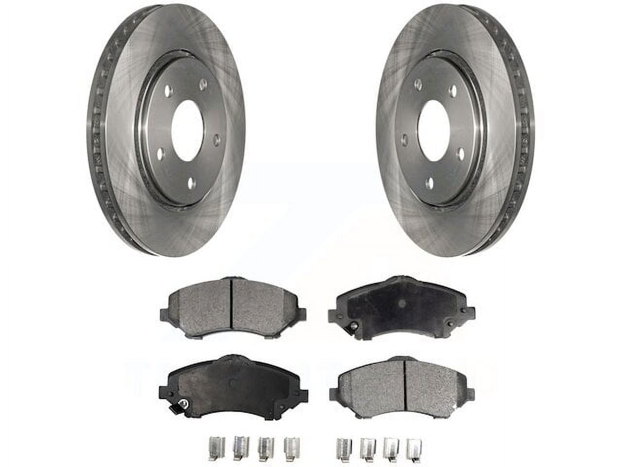 Front Brake Pad and Rotor Kit - Compatible with 2008 - 2016 Chrysler Town & Country - HQ Brakes