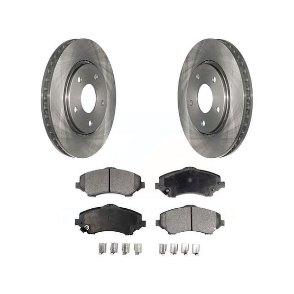 Front Brake Pad and Rotor Kit - Compatible with 2008 - 2016 Chrysler Town & Country - HQ Brakes