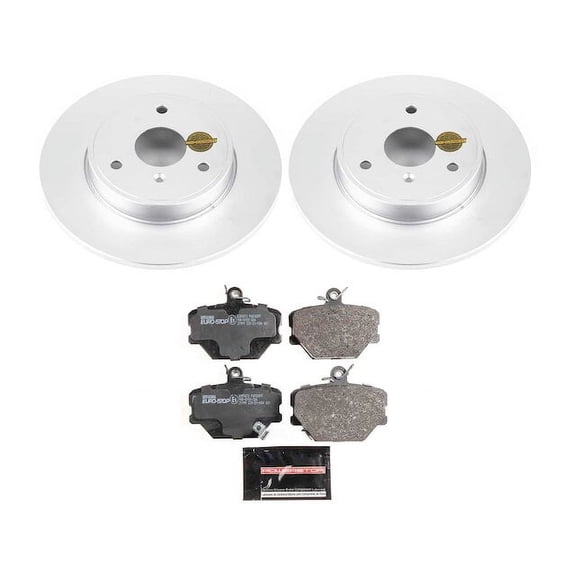 Front Brake Pad and Rotor Kit - Compatible with 2008 - 2016 Smart Fortwo BATTERY EV EV/BEV - Power Stop