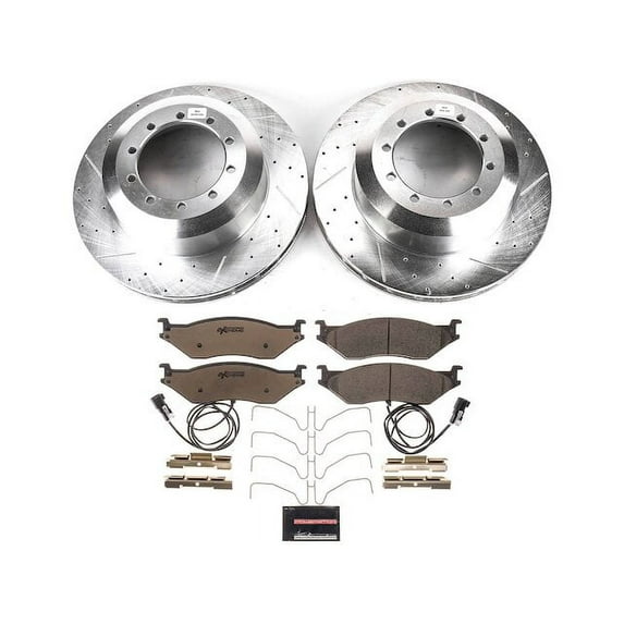 Front Brake Pad and Rotor Kit - Compatible with 2008 - 2019 Ford F-53 Motorhome Chassis - Power Stop