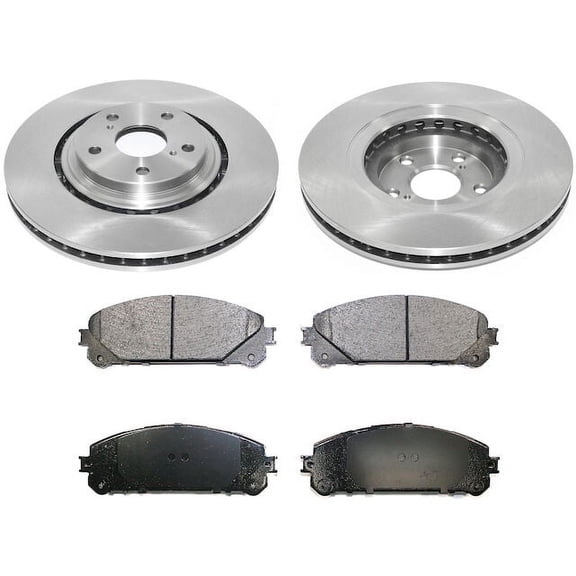 DuraGo: Automotive Brakes, Ceramic Brake Pad and Traditional Rotor Kit Enhance Braking Front, 2 Pack