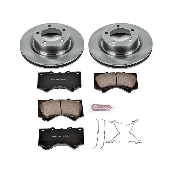 Front Brake Pad and Rotor Kit - Compatible with 2008 - 2022 Toyota Sequoia 2009 2010 2011 2012 2013 2014 2015 2016 2017 2018 2019 2020 2021