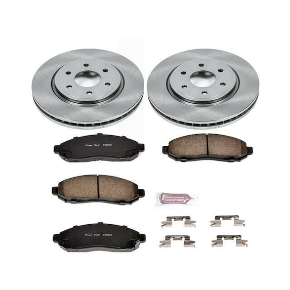 Front Brake Pad and Rotor Kit - Compatible with 2009 - 2012 Suzuki Equator 4.0L V6 - Power Stop