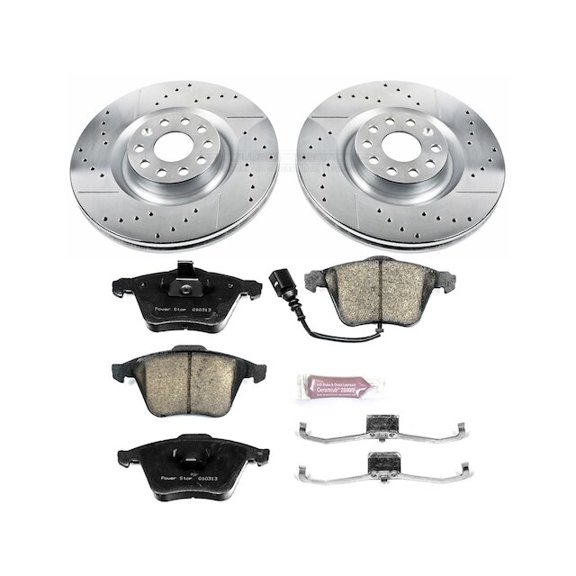 Front Brake Pad and Rotor Kit - Compatible with 2009 - 2012 Volkswagen CC 2010 2011