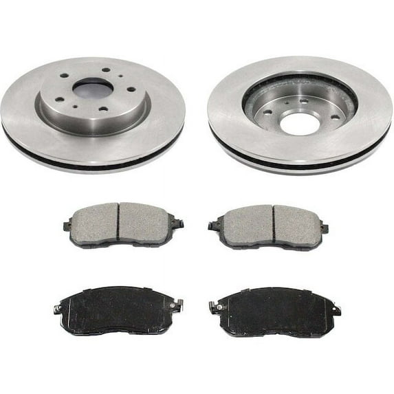 Front Brake Pad and Rotor Kit - Compatible with 2009 - 2013 Suzuki SX4 2010 2011 2012