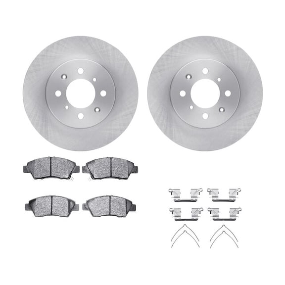 Front Brake Pad and Rotor Kit - Compatible with 2009 - 2014 Honda Fit GAS 2010 2011 2012 2013