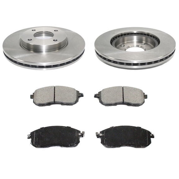 Front Brake Pad and Rotor Kit - Compatible with 2009 - 2014 Nissan Cube 2010 2011 2012 2013