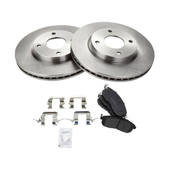Front Brake Pad and Rotor Kit - Compatible with 2009 - 2014 Nissan Cube 2010 2011 2012 2013