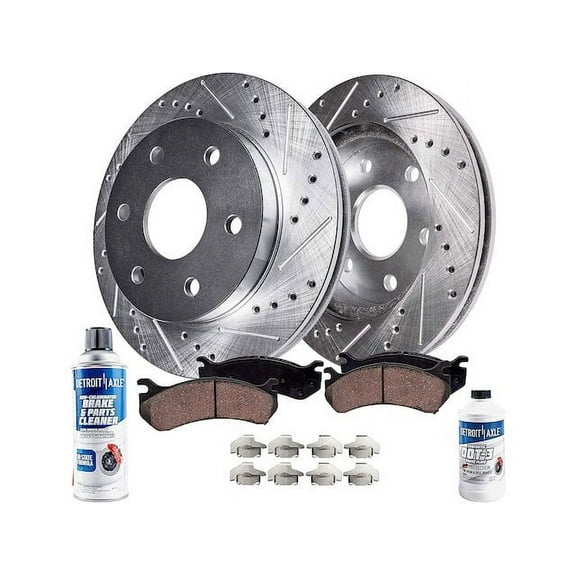 Front Brake Pad and Rotor Kit - Compatible with 2009 - 2017 Chevy Traverse 2010 2011 2012 2013 2014 2015 2016