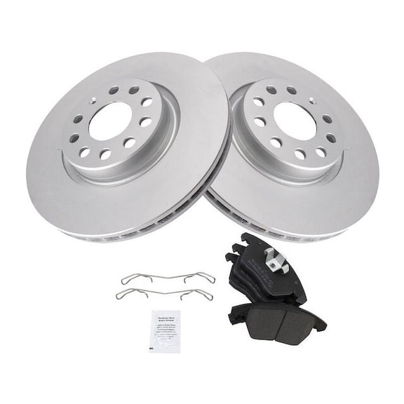 Front Brake Pad and Rotor Kit - Compatible with 2009 - 2017 Volkswagen CC FWD 2010 2011 2012 2013 2014 2015 2016