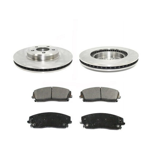 Front Brake Pad and Rotor Kit - Compatible with 2009 - 2020 Dodge Challenger 2010 2011 2012 2013 2014 2015 2016 2017 2018 2019