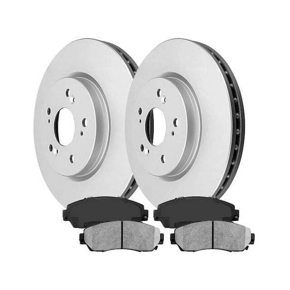 Front Brake Pad and Rotor Kit - Compatible with 2010 - 2011 Honda Accord Crosstour FWD - HQ Brakes