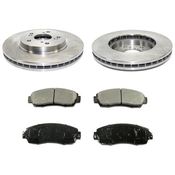 Front Brake Pad and Rotor Kit - Compatible with 2010 - 2011 Honda Accord Crosstour