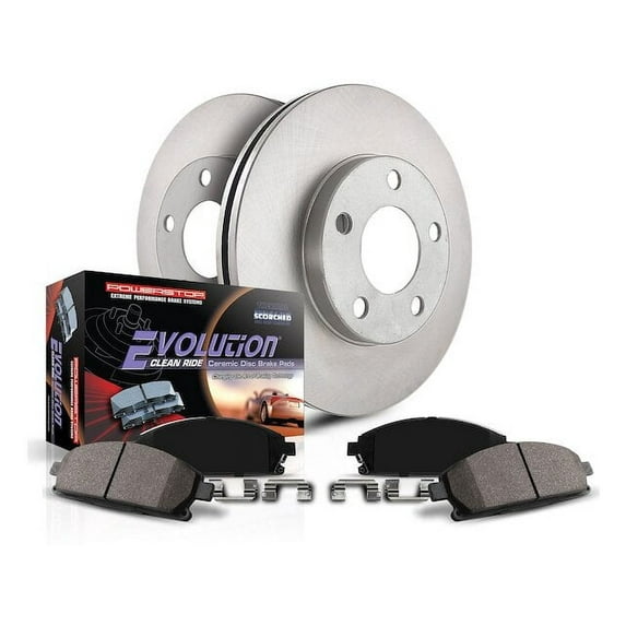 Front Brake Pad and Rotor Kit - Compatible with 2010 - 2013 Kia Forte Koup 2.0L 4-Cylinder - Power Stop
